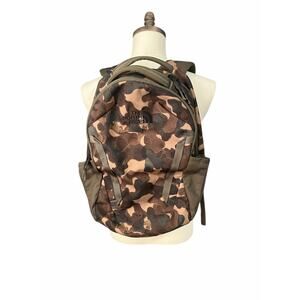 The North Face Green Camo Vault Backpack Style NF0A3VYS Camping Hiking Outdoors